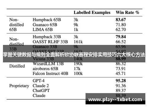 掌握关键数据与规则全面解析欧协联赛程安排实用技巧六大核心方法